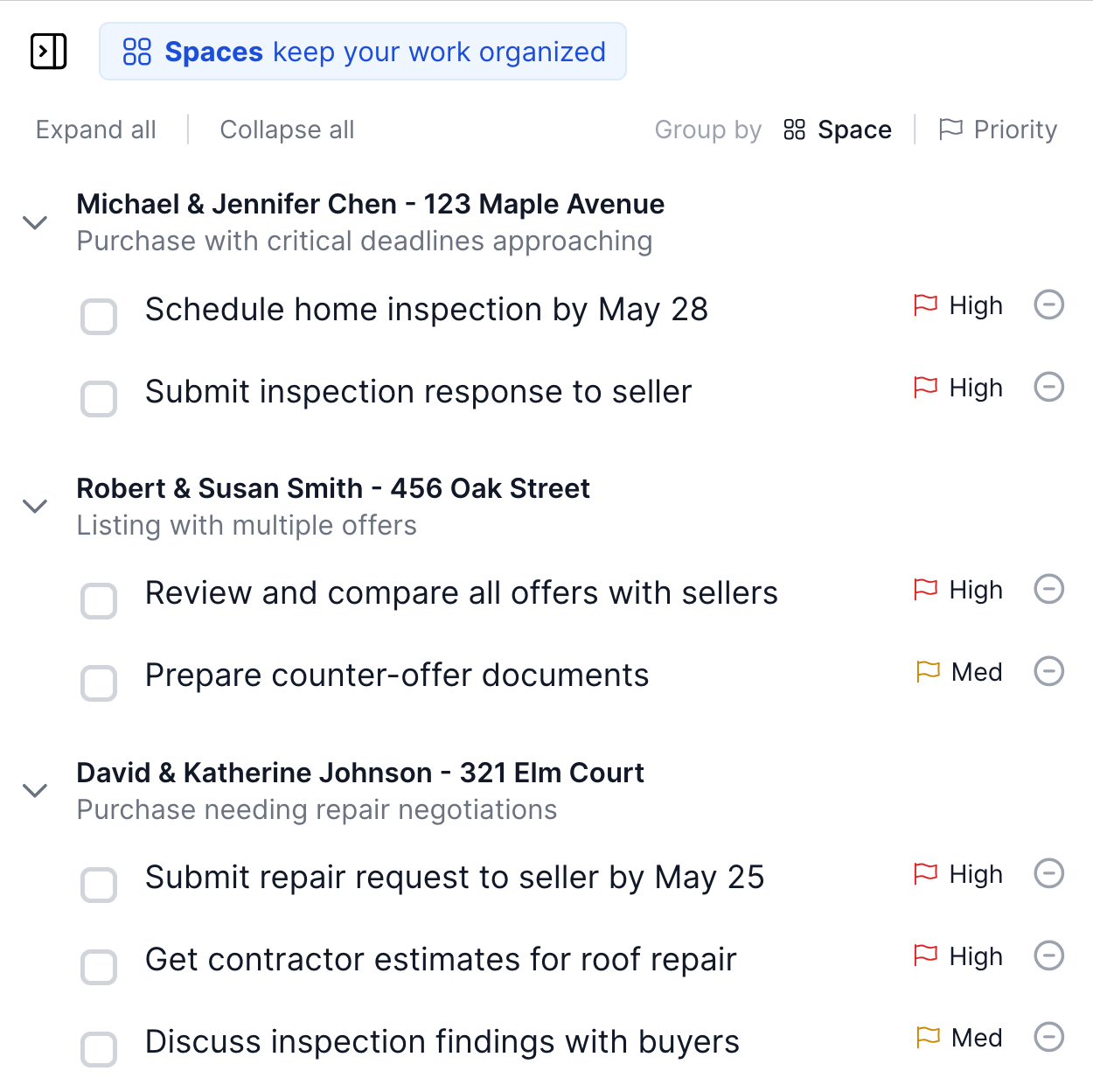 Tasks Prioritized
